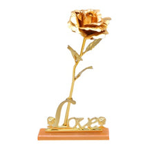 Load image into Gallery viewer, Valentine's Day Creative Gift 24K Foil Plated Rose Gold Rose Lasts Forever Love Wedding Decor Lover Lighting Roses Creative Gift

