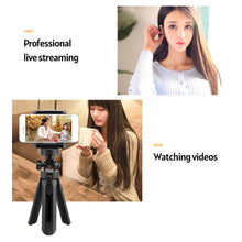 Load image into Gallery viewer, Adjustable Mini Tripod Desktop Phone Holder Compat Selfie Live Stream Video Watching Video Shooting
