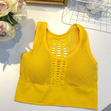 Load image into Gallery viewer, Women Sports Bra Sexy Mesh Breathable Sports Top Push Up Female Gym Fitness Sports Underwear Female
