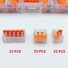 Load image into Gallery viewer, 75 Pcs Compact Accessory,Plug-in Connection Terminal Block, Universal Quick Cable Connectors,Electrical Connector,Wiring 2-5 Pin
