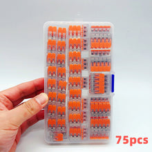Load image into Gallery viewer, 75 Pcs Compact Accessory,Plug-in Connection Terminal Block, Universal Quick Cable Connectors,Electrical Connector,Wiring 2-5 Pin
