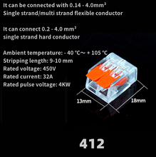 Load image into Gallery viewer, 75 Pcs Compact Accessory,Plug-in Connection Terminal Block, Universal Quick Cable Connectors,Electrical Connector,Wiring 2-5 Pin
