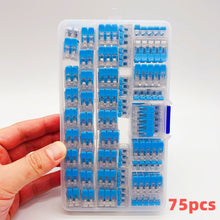 Load image into Gallery viewer, 75 Pcs Compact Accessory,Plug-in Connection Terminal Block, Universal Quick Cable Connectors,Electrical Connector,Wiring 2-5 Pin
