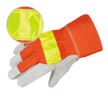 Load image into Gallery viewer, Gloves Outdoor Labor Protection Gardening Welding High Temperature Resistant Wear-Resistant Half Leather Gloves
