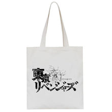 Load image into Gallery viewer, Japanese Anime Tokyo Avengers Vintage Canvas Bag Y2k Harajuku Gothic Women Tote Bag Kawaii Punk Shoulder Bag Ulzzang Shopper Bag
