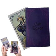 Load image into Gallery viewer, 78 Cards Cats Tarot English Tarot Family Party Board Game Oracle Cards Astrology Divination Fate Card Friend Party Board Games

