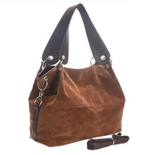 Load image into Gallery viewer, Women's Soft Corduroy Genuine Leather Bag Handbag Shoulder Bags
