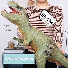 Load image into Gallery viewer, 78CM Dinosaur Model Toy Big Size Tyrannosaurus Rex Soft Puppets Velociraptor Jurassic Worlds Park Shark Dinosaur Toys for Kids
