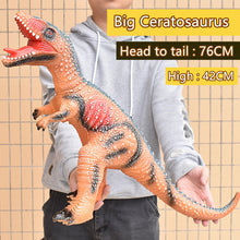 Load image into Gallery viewer, 78CM Dinosaur Model Toy Big Size Tyrannosaurus Rex Soft Puppets Velociraptor Jurassic Worlds Park Shark Dinosaur Toys for Kids
