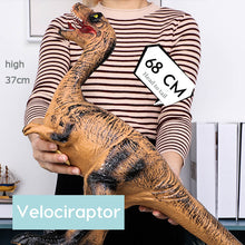 Load image into Gallery viewer, 78CM Dinosaur Model Toy Big Size Tyrannosaurus Rex Soft Puppets Velociraptor Jurassic Worlds Park Shark Dinosaur Toys for Kids
