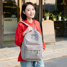 Load image into Gallery viewer, Women's Girl's Student Shoulder Corduroy Fashion Casual Backpack Bag Shoulder Bag
