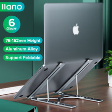 Load image into Gallery viewer, llano 6-Gear Foldable Laptop Stand Portable Aluminum Alloy Notebook Computer Holder Tablet Bracket for 11-17.3 inch Laptop
