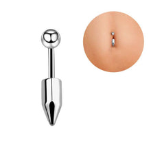 Load image into Gallery viewer, 16G PUNK Belly Button Piercing Simple Style Surgical Steel Navel Ring Bent Bar Body Piercing Jewelry
