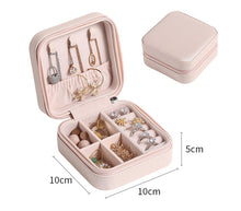 Load image into Gallery viewer, Jewelry Storage Box Portable Earrings Ring PU Leather Holders Case
