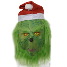 Load image into Gallery viewer, Halloween Christmas Green Fur Monster Latex Mask Masquerade Party Funny Costume Props Cosplay
