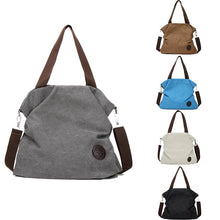 Load image into Gallery viewer, Shoulder Bag Women Corduroy Canvas Tote Foldable Reusable sDhopping Bags Beach Bag CODE
