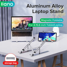 Load image into Gallery viewer, Laptop Stand Foldable Aluminum Alloy Bracket Portable Cooling Adjustable Non-slip Tablet Holder for 4-15.6 Inch Laptop Computer Tablet
