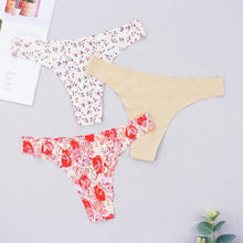 Load image into Gallery viewer, 3pcs Seamless Panties Thongs Women Underwear Sexy Intimate Tangas Ice Silk Leopard Print Thin Underpants Strings
