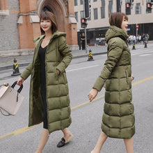 Load image into Gallery viewer, Winter Jacket Women's Coat Jacket Long Down Jacket Coat Long Hooded Duck Down Jacket Large Size
