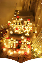 Load image into Gallery viewer, INS Photo Props Letter Light Led Small Night Lamp Christmas New Year Creative Birthday Modeling Light
