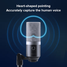 Load image into Gallery viewer, USB Condenser Gaming Microphone Adjustable Wired Cardioid Full Metal Microphone
