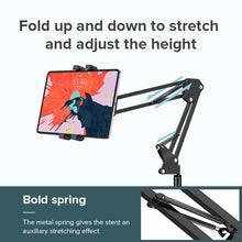 Load image into Gallery viewer, llano Phone Tablet iPad Floor Stand Lazy Holder iPad Holder Live-Broadcast Mobile Phone Adjustable 360° Stand 0.8-1.3M For 4-13 Inch
