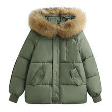 Load image into Gallery viewer, Large Size Women Winter Warm Short Down Cotton Coat Loose Casual Hooded Jacket Outwear
