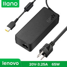 Load image into Gallery viewer, llano Lenovo Laptop Charger 20V 3.25A 65W For E560 T460s X240 E475 E550 X260 E470 Thinkpad Power Adapter
