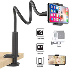 Load image into Gallery viewer, Camera Gooseneck Mount Portable Adjustable Phone Clamp Bracket Monopod
