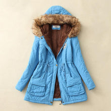 Load image into Gallery viewer, Winter Coat Women Jacket Thick Warm Hooded Parka Cotton Padded Coat Slim Fur Coats Female Jackets
