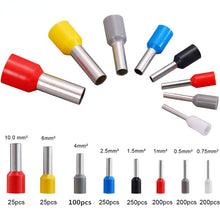Load image into Gallery viewer, 1250pcs/box Wire Terminal Crimp Connector Insulated Uninsulated Cable Terminals End Ferrules HSC8 6-4A Crimping Pliers Tool
