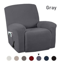 Load image into Gallery viewer, Recliner Chair Covers Washable Stretch Sofa cover With Pocket Non-slip Furniture Protector Solid Color Armchair
