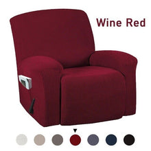 Load image into Gallery viewer, Recliner Chair Covers Washable Stretch Sofa cover With Pocket Non-slip Furniture Protector Solid Color Armchair
