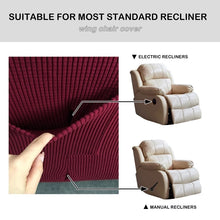 Load image into Gallery viewer, Recliner Chair Covers Washable Stretch Sofa cover With Pocket Non-slip Furniture Protector Solid Color Armchair
