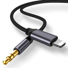 Load image into Gallery viewer, 8 Pin To 3.5mm Jack AUX Cable Lighting To AUX Headphone Adapter Audio Extension Kable Connector Splitter For iPhone 14/13/12/11
