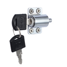 Load image into Gallery viewer, Door lock 8 pcs Zinc Sliding Window Patio Screw ing Pin Push Child Safety Lock Anti-theft With Key White Sliding Patio Door Catch
