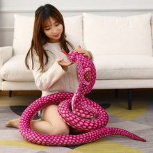 Load image into Gallery viewer, 80-170cm Realistic Cobra Figure Lifelike Python Pit Viper Plush Toy Soft Stuffed Animal Snake Decor Birthday Gifts for Children
