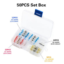 Load image into Gallery viewer, 800/300/250Pcs Heat Shrink Butt Crimp Terminals Waterproof Solder Seal Electrical Butt Connectors Wire Cable Splice Terminal Kit
