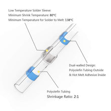 Load image into Gallery viewer, 800/300/250Pcs Heat Shrink Butt Crimp Terminals Waterproof Solder Seal Electrical Butt Connectors Wire Cable Splice Terminal Kit
