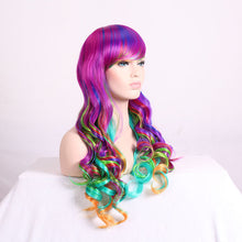 Load image into Gallery viewer, Wig  Handmade Wig Cosplay Colorful Long Curly Wig Female Fashion Lady Wig
