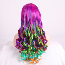 Load image into Gallery viewer, Wig  Handmade Wig Cosplay Colorful Long Curly Wig Female Fashion Lady Wig
