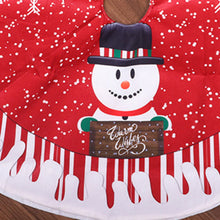 Load image into Gallery viewer, 80cm Wear-Resistant Christmas Tree Skirt Round Elk/Santa/Snowman Print Xmas Tree Skirt Cover Floor Carpet Christmas Decoration
