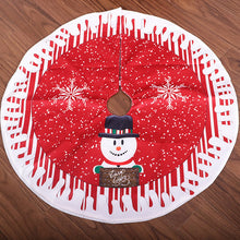 Load image into Gallery viewer, 80cm Wear-Resistant Christmas Tree Skirt Round Elk/Santa/Snowman Print Xmas Tree Skirt Cover Floor Carpet Christmas Decoration
