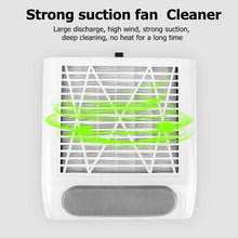 Load image into Gallery viewer, 80W 110V/220V Nail Dust Collector Fan Strong Nail Vacuum Cleaner Manicure Machine Tools With Filter Salon Tools
