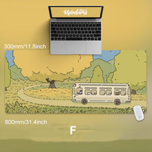 Load image into Gallery viewer, 80X30Cm Cat And Rabbit Hd Thickened Mouse Pad Green Cute Cartoon Animal Personality Oversized Gaming Keyboard Table Mat
