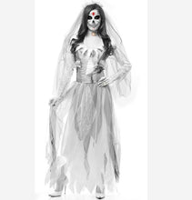 Load image into Gallery viewer, Halloween Horror Ghost Bride Zombie Costume Game Suit Bar Stage Vampire Demon Costume
