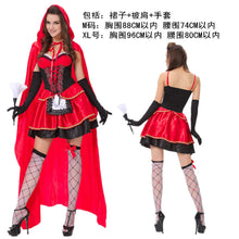 Load image into Gallery viewer, Halloween Costume Cosplay Little Red Riding Hood Character Cosplay Clothes Cloak Little Red Riding Hood Costume
