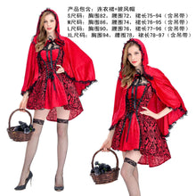 Load image into Gallery viewer, Halloween Costume Cosplay Little Red Riding Hood Character Cosplay Clothes Cloak Little Red Riding Hood Costume
