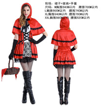 Load image into Gallery viewer, Halloween Costume Cosplay Little Red Riding Hood Character Cosplay Clothes Cloak Little Red Riding Hood Costume
