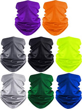 Load image into Gallery viewer, 8 Pieces Face Coverings Face Gaiters Neck Gaiter Headwear for Cycling Fishing
